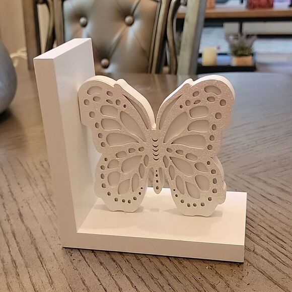 Butterfly right side book holder white with glitter shine so pretty new! - Picture 6 of 6